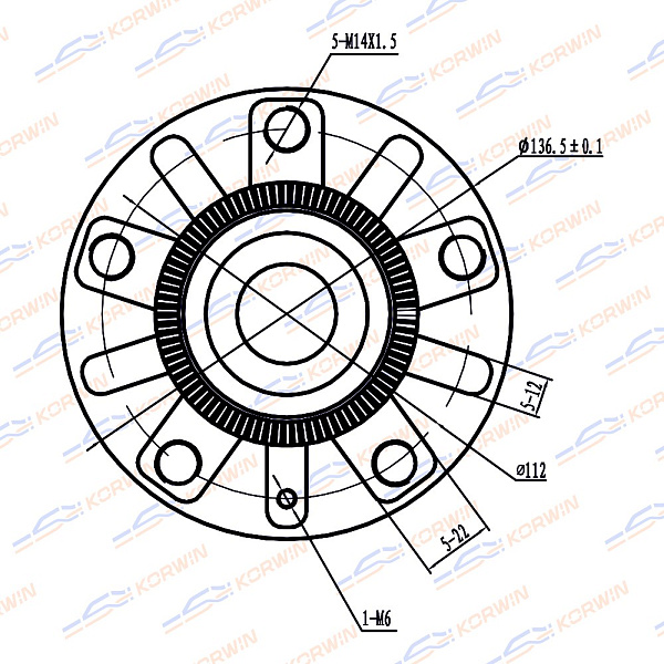 ступица колеса korwin kwah0012 оптом от производителя по низким ценам